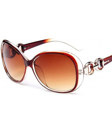 Sport 2019 Oversized Gradient Ladies Sunglasses Women Brand Designer Classic Sun Glasses Vintage - White - CF18W78TZHZ $17.93