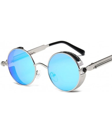 Oval Metal Round Steampunk Sunglasses Men Women Fashion Glasses Er Retro Frame Vintage UV400 - 6 - C0199CR09K5 $51.67