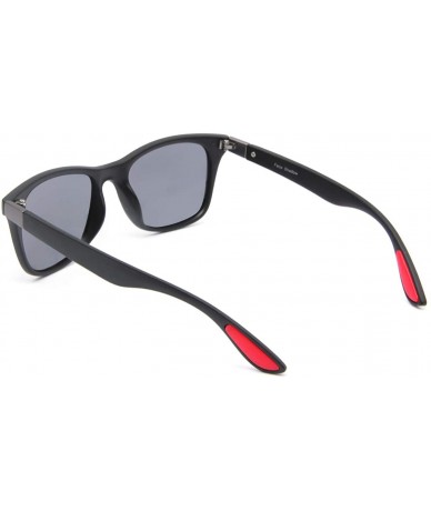 Oval Retro Polarized Sunglasses Lightweight Casual Sport Classic for Men Women UV400 - Black Lens/Black - C818S8TUGTY $17.58