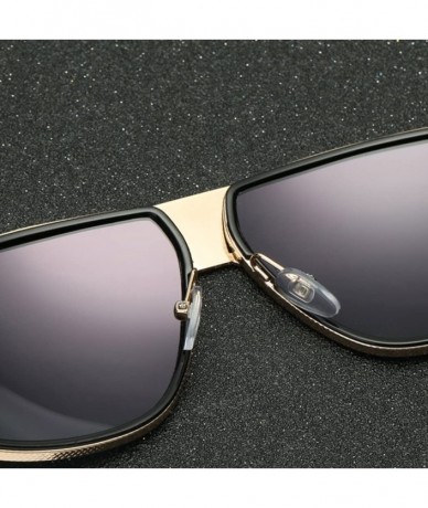 Square Eyewear Womens Men Square Vintage Retro Sunglasses - Gold Frame Rose Gold Lens - CE19358EU75 $26.22