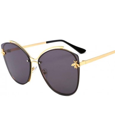 Aviator Frameless Sunglasses for Women Men Occident Sunglasses Wild Cute Bee Sun Glasses - 5 - C918TZL9M8A $34.79