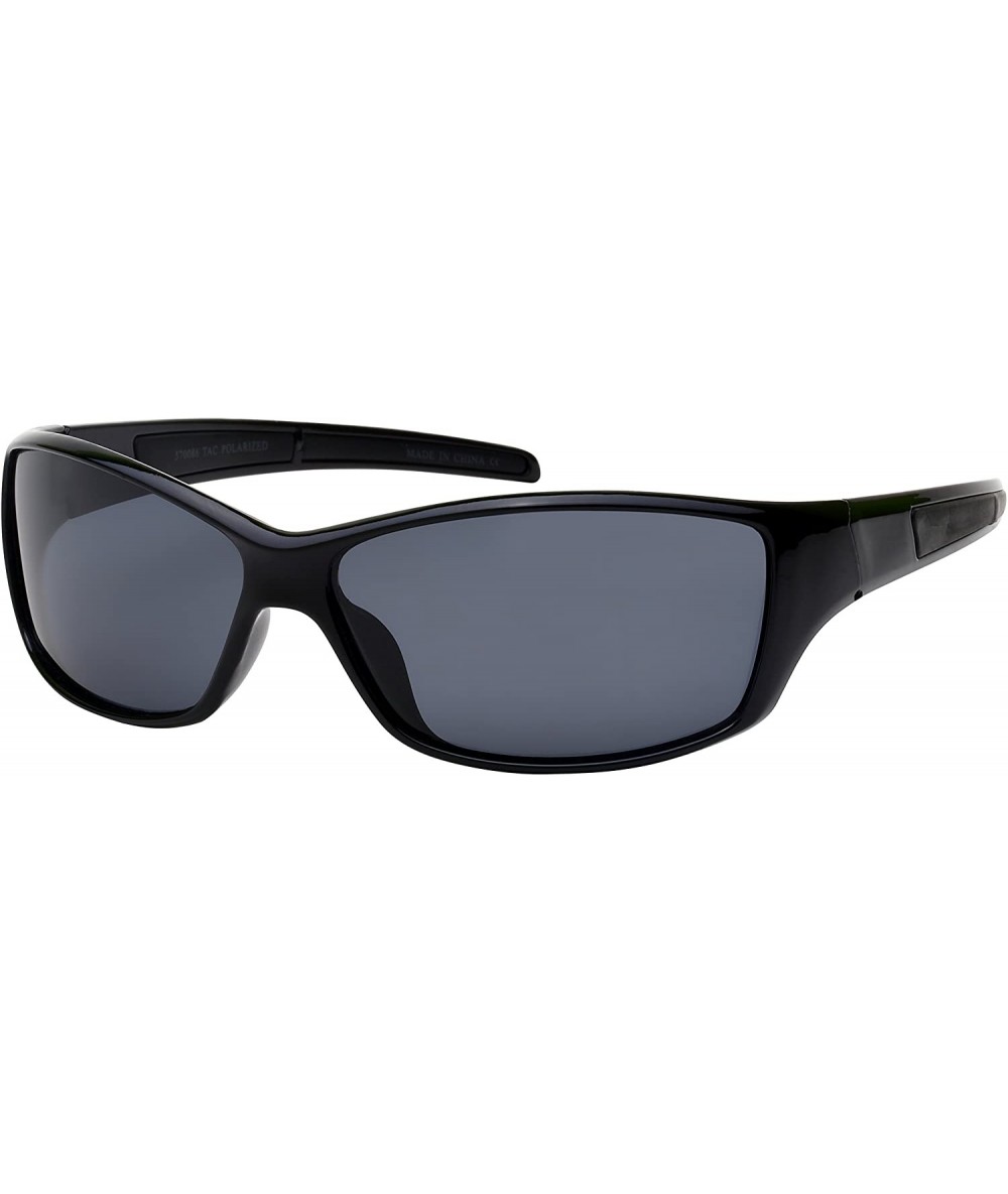 Wrap Sports Wrap Sunglasses with Polarized Lens 570086MMT-P - Black - CG12JP3LBMP $24.87