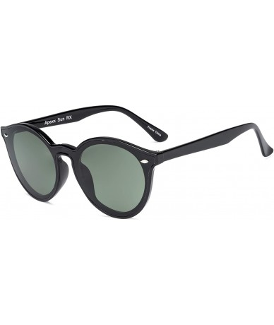 Round Fashion Small Round Women Nylon Sunglasses 100% UV protection - Black - CC18XUM4T8G $34.75