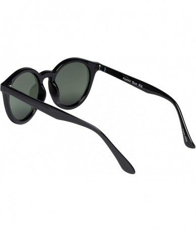 Round Fashion Small Round Women Nylon Sunglasses 100% UV protection - Black - CC18XUM4T8G $34.75