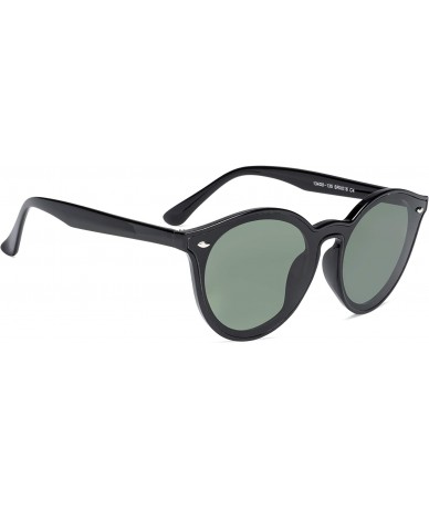 Round Fashion Small Round Women Nylon Sunglasses 100% UV protection - Black - CC18XUM4T8G $34.75