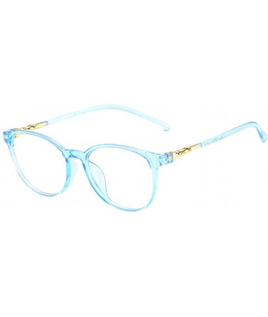 Aviator Trendy Unisex Stylish Square Non-Prescription Eyeglasses Glasses Clear Lens Eyewears - Blue - CA196EY6IDD $14.54