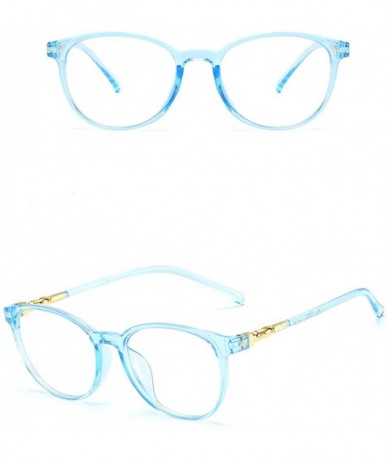 Aviator Trendy Unisex Stylish Square Non-Prescription Eyeglasses Glasses Clear Lens Eyewears - Blue - CA196EY6IDD $14.54