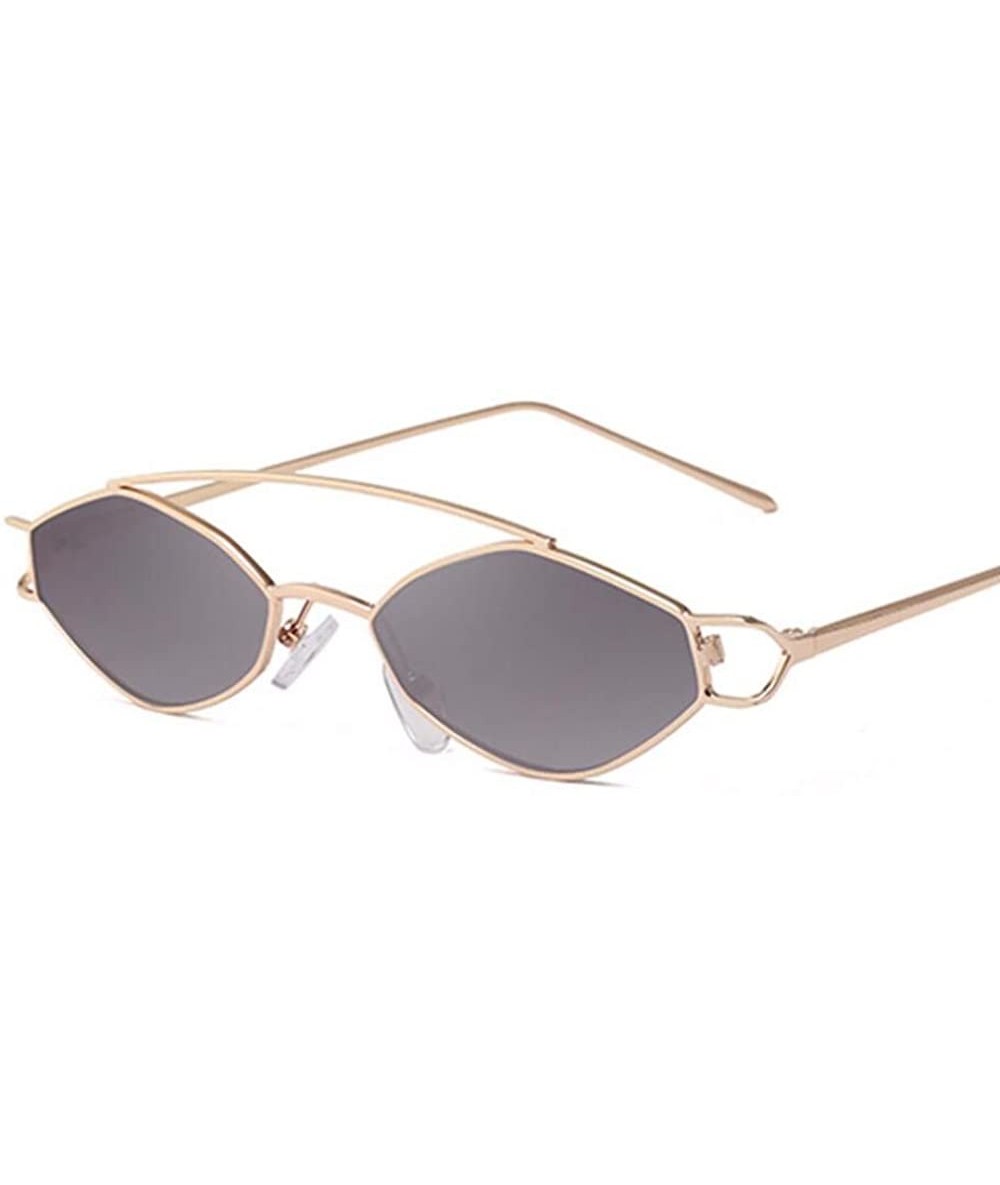 Oversized Metal polygon sunglasses European and American fashionable ocean film women anti-ultraviolet radiation - E - CF18Q9...