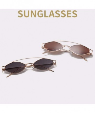 Oversized Metal polygon sunglasses European and American fashionable ocean film women anti-ultraviolet radiation - E - CF18Q9...