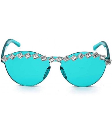 Cat Eye Diamond Sunglasses Rhinestone Eyeglasses Transparent - 11 - CN198EZLKML $44.44