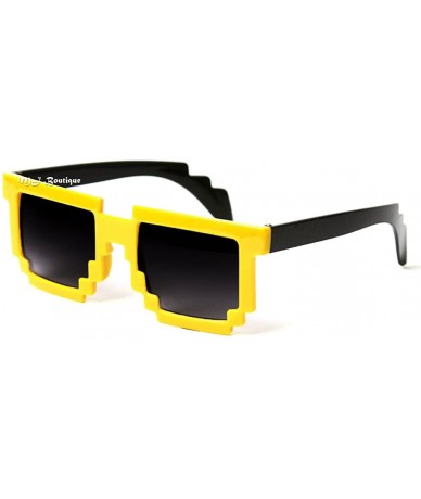 Square Retro 8-Bit Sunglasses Game Pixel Shades Wholesale - Lot of 12- Random Colors - CO1200I7AUF $51.74