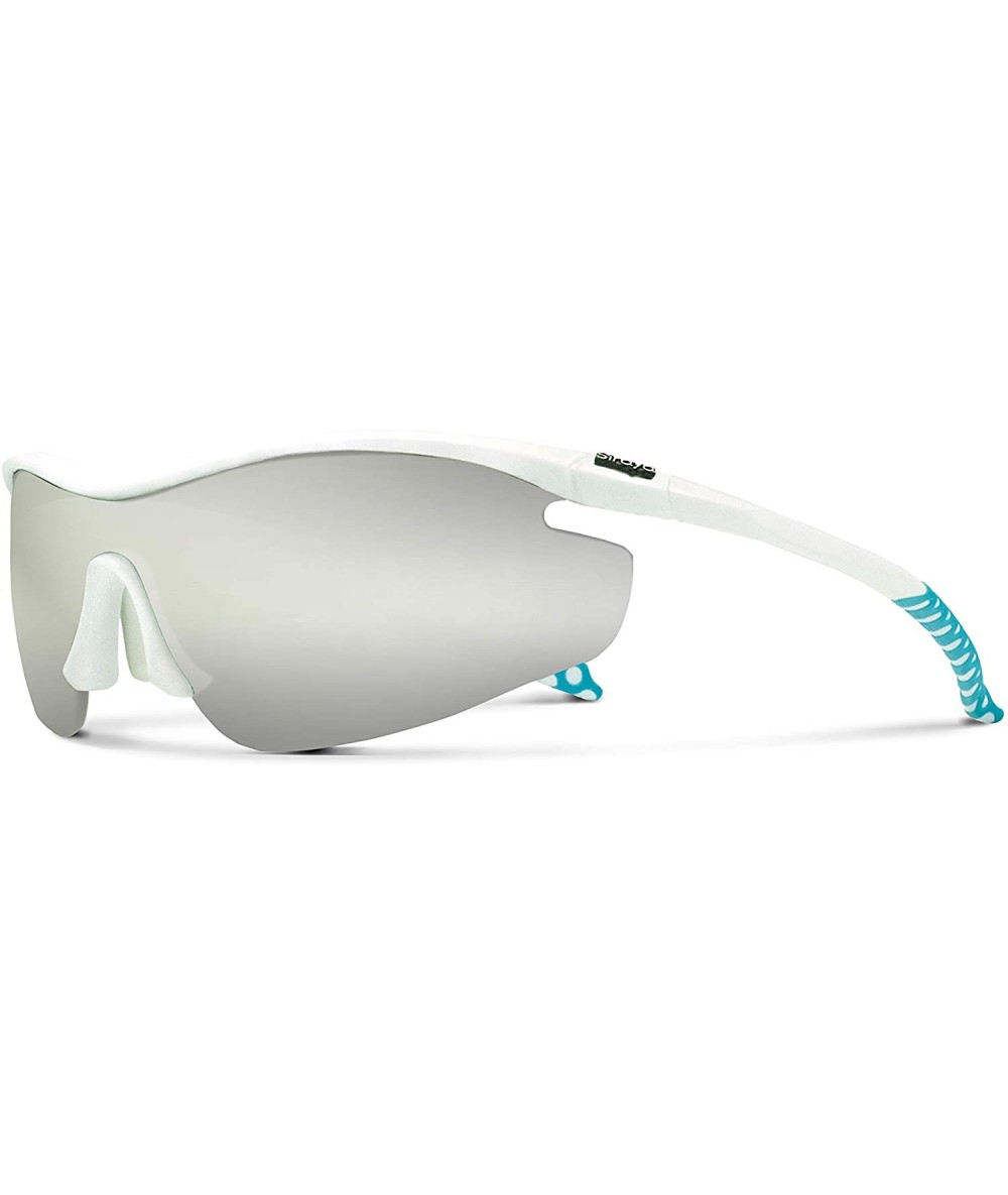 Sport Zeta White Fishing Sunglasses with ZEISS Super Silver Mirrored Lenses - CQ1808SNHX8 $32.70