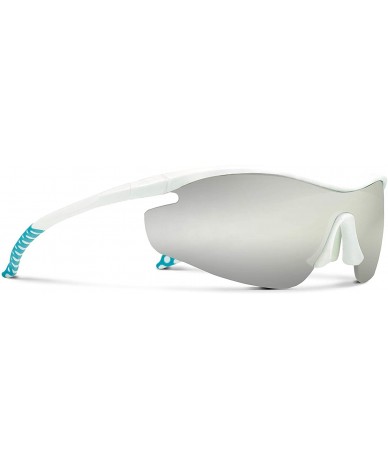 Sport Zeta White Fishing Sunglasses with ZEISS Super Silver Mirrored Lenses - CQ1808SNHX8 $32.70