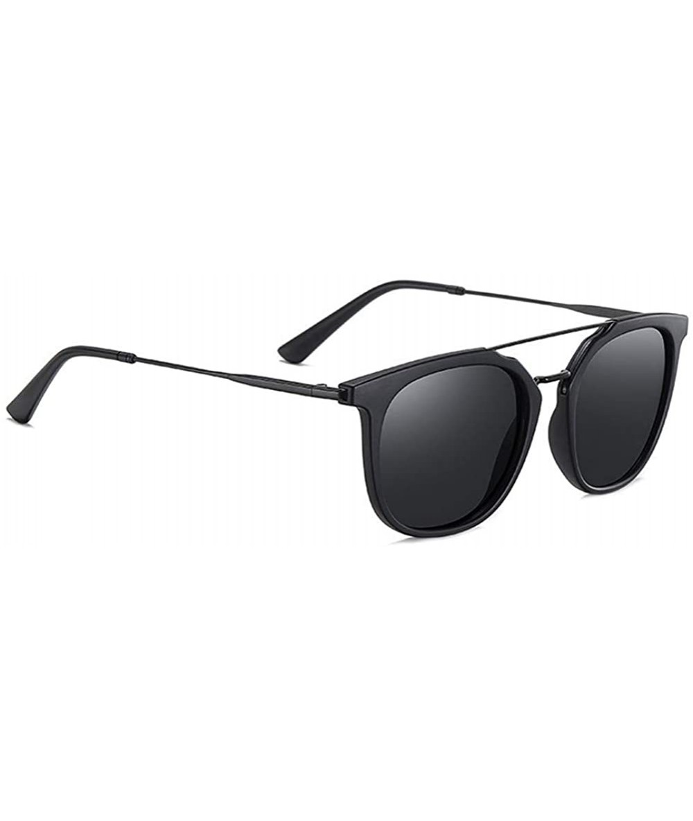 Square Square Frame Sunglasses for Men Driving Sun Glasses Summer Eyewear UV400 - C1matte Black - CO199HTSOKL $25.68