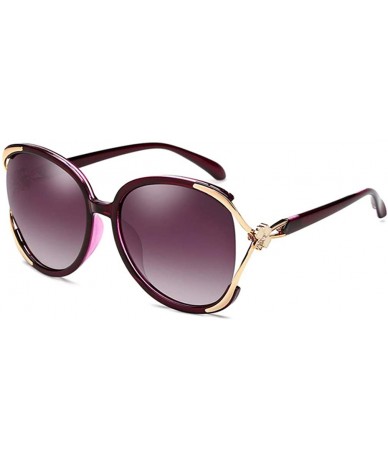 Aviator Women's Fashion Polarized Sunglasses UV 400 Lens Protection - Purple - CS18RDC0I5S $50.24