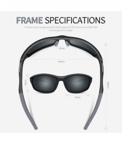 Goggle Polarized Sports Sunglasses for Men Women Cycling Running Driving Fishing Golf Baseball Glasses EMS-TR90 Frame - C717X...