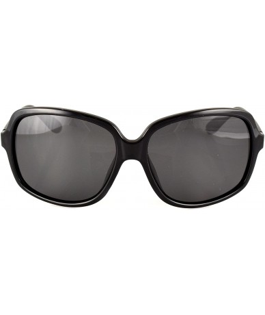 Sport Newport Women's Wraparound Polarized Sunglasses - Multiple Options - Black - CQ12N8UTT91 $33.50