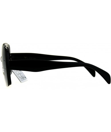 Rimless Rimless Rectangular Luxury Designer Fashion Womens Plastic Sunglasses - Black - CJ182E59EAC $19.90