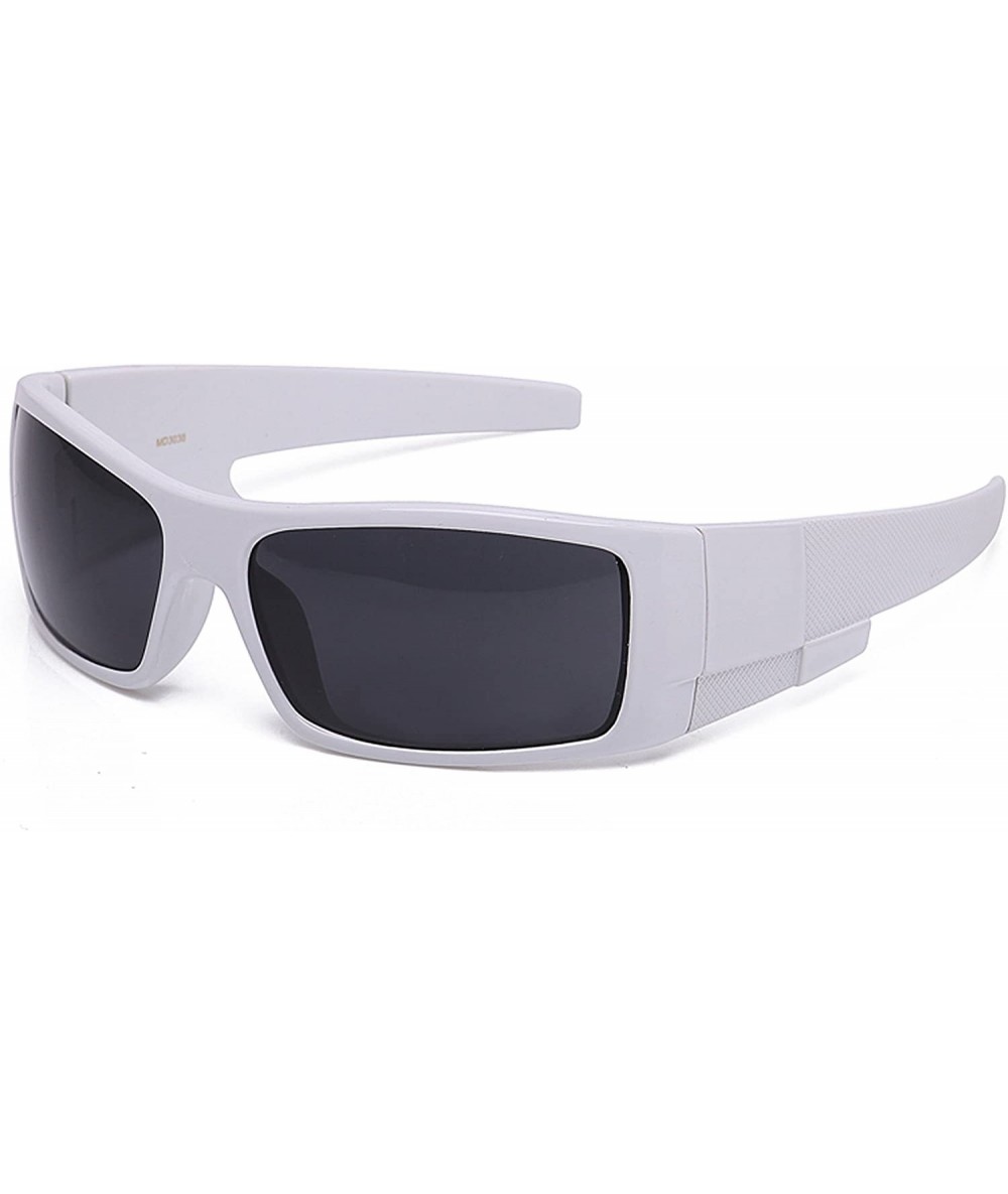 Oversized Mens Plastic Fashion Sunglasses - White - CN11M6SWC6B $18.53