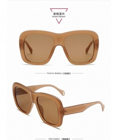 Goggle Big Frame Cover Face Sunglasses Anti-Uv Sunglasses Retro Glasses Female - Style 1 - CW18UGLETZ7 $34.08