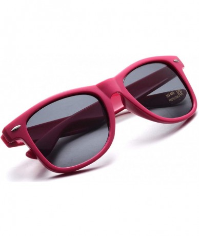 Square 12 Pack Vintage 80's Retro Unisex Neon Sunglasses Party Favors for Kids and Adults - Hot Pink - CI198DQ3A3G $30.30