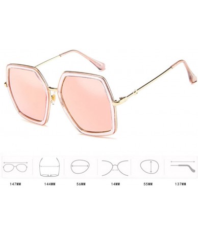 Square MOD-Style Interesting Polygon Personality Without Intensity SunGlasses - White Pink - CE189SUZSRC $38.74