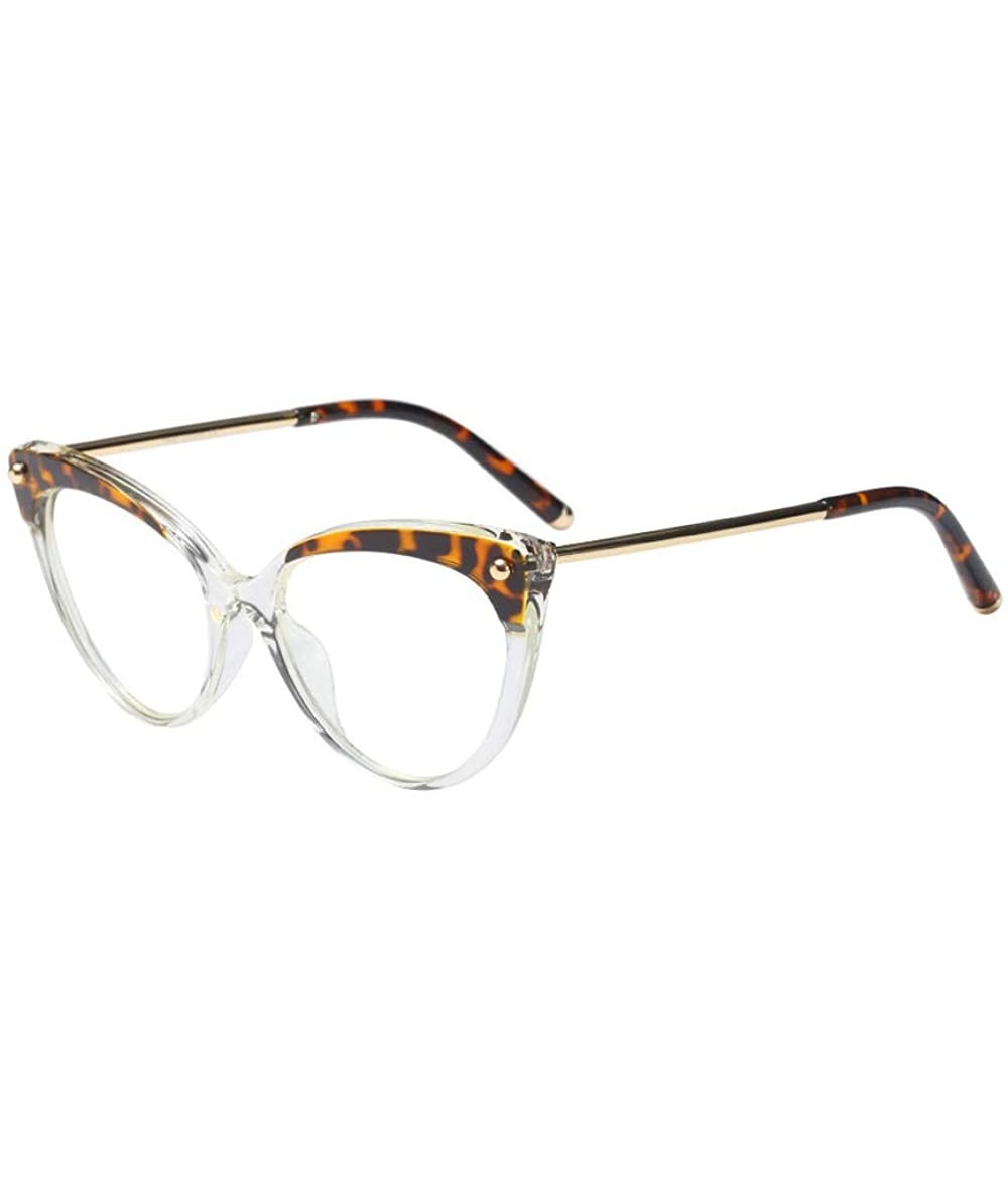 Cat Eye Optical Glasses Eyewear Women - Ladies Cat eyes Fashion Accessories - Leopard White - C118SER39LE $18.30