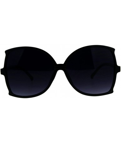 Oversized Womens Oversize Butterfly Funk Plastic Gradient Sunglasses - Black Smoke - CA18CRN5Z86 $17.60