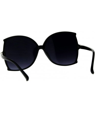 Oversized Womens Oversize Butterfly Funk Plastic Gradient Sunglasses - Black Smoke - CA18CRN5Z86 $17.60