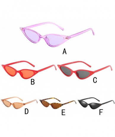 Goggle Unisex Fashion Small Frame Sunglasses Vintage Casual Cat Eye Sun Glasses - B - CH18SROY4UY $16.50