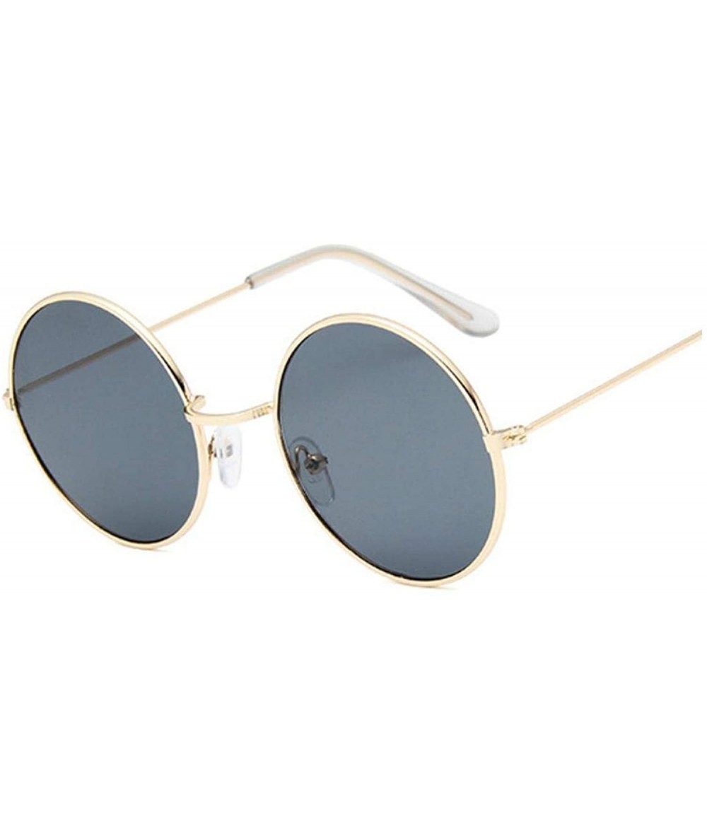 Round Small Round Sunglasses Women Famous Vintage Sun Glasses Retro Personality Metal Eyewear Style - Goldgray - C11985L5KE4 ...