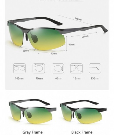 Sport Polarized Glasses for Men & Women - Night Vision Driving/Sun Glasses with Aluminum Frame Sports Sunglasses - CA19000HUL...