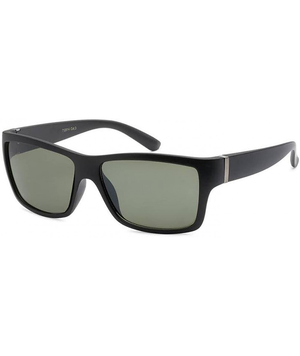 Rectangular D-Frame Sunglasses - Green/Black - C218DNLXZ0D $19.27